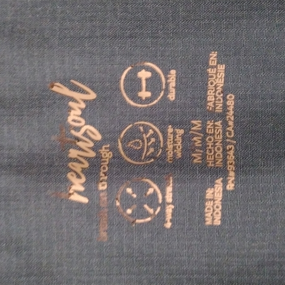 Heart Scrub Zip Front Teal Hooded Scrub Jacket Lab Coat Medium Medical Uniform - Picture 8 of 10